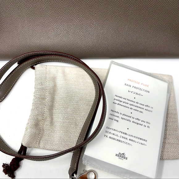 ✈️sold✈️Hermes Kelly35 Etoupe leather bag - Picture 15 of 16